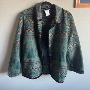 Coldwater Creek Multicolor Patterned Jacket vintage